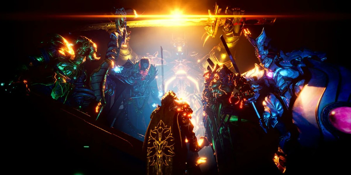 GameRant's tweet photo. [Exclusive] Godfall Reveals New Footage of Free Roam Spirit Realms Activity Coming in Exalted Update @PlayGodfall https://t.co/d19yKLMviF https://t.co/xxY9rjfHvY
