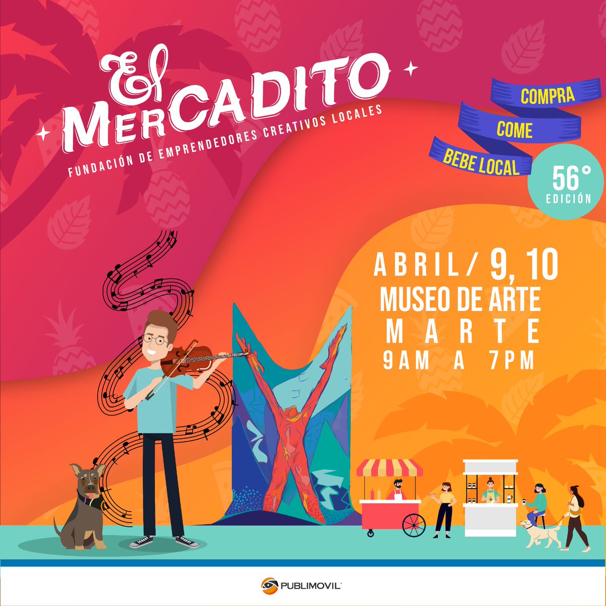 dianavytony's tweet photo. 🛍️ #ConsumamosLocal
No te pierdas este sábado 09 y domingo 10 de abril la "Edición de Verano" de @ElMercaditosv en @museo_marte, esta edición es 100% Pet Friendly 🐩🦮💞 https://t.co/TxKdZkl4Vm