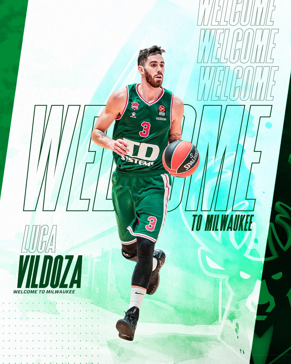 Bucks's tweet photo. VAMOS!! 🇦🇷
Welcome to Milwaukee, @LucaVildoza!! https://t.co/uPf9y3H70h