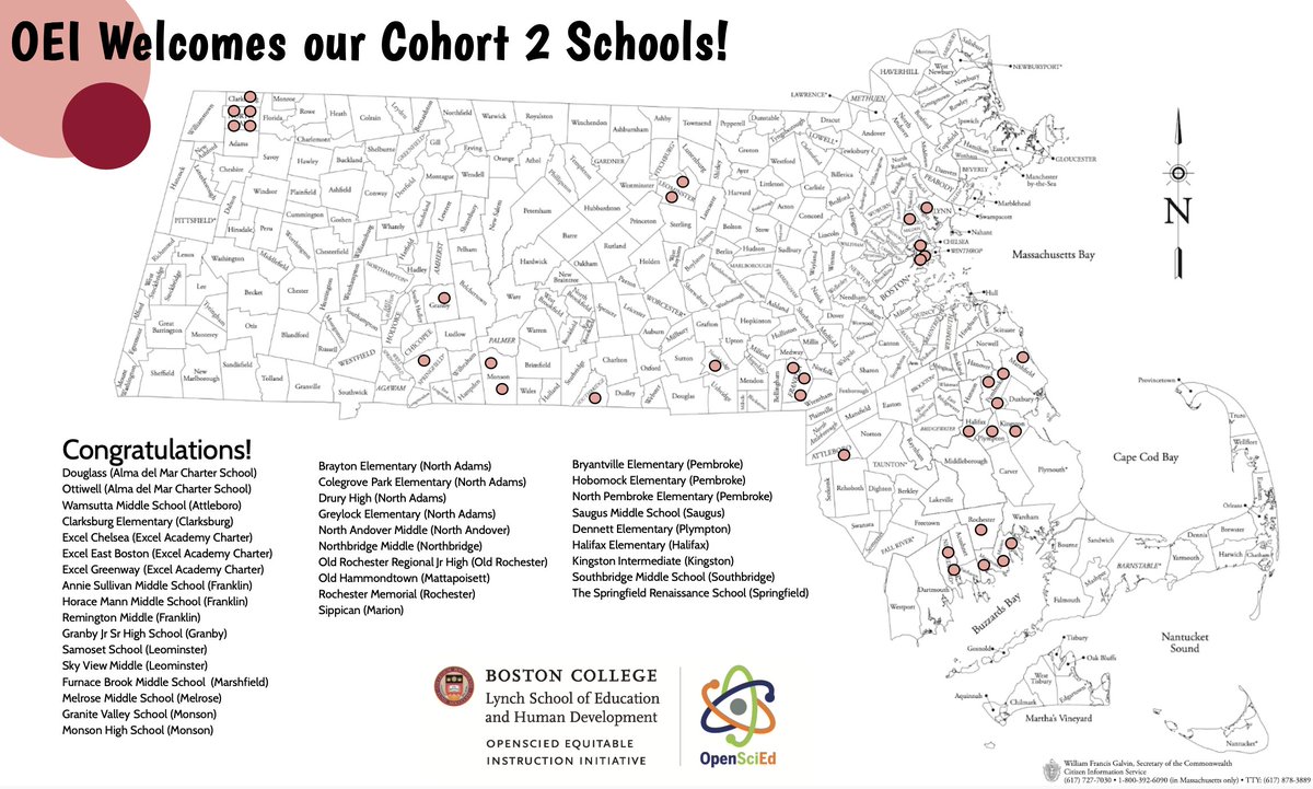 We are THRILLED to announce and celebrate the newest grantees joining <a href="/BosCollegeOEI/">OpenSciEd Equitable Instruction Initiative</a> in their <a href="/OpenSciEd/">OpenSciEd</a> adoption and implementation journey - CONGRATULATIONS and WELCOME! Thank you so much to our funders for making this work possible! #One8Foundation ❤️🤓👍