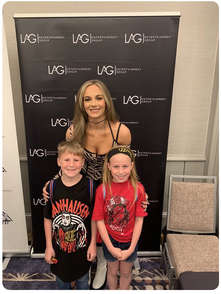 wrestlecon's tweet image. We had some AMAZING photos submitted to the contest! Thank you! Our two finalists are below, submitted by @BillyPeck_Ent and @SteelCageLounge. To vote for Matt Cardona with Belt, please LIKE this tweet. To vote for Anna Jay with kids, please RETWEET this tweet.