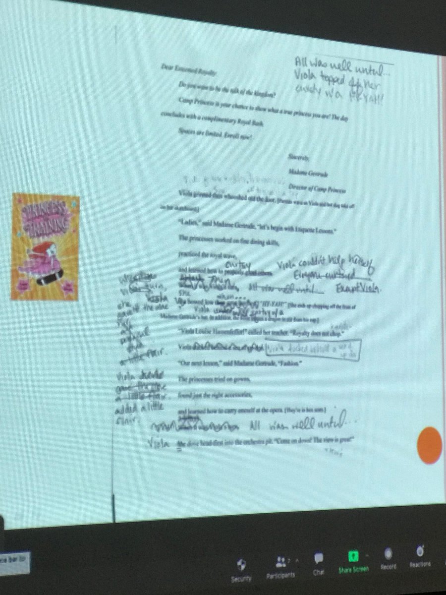 ChildsSchool's tweet image. Today our students heard that even award-winning authors have to revise. Look at all these rejection letters Tammi Sauer has received over the years. And look at the revisions she did for #PrincessInTraining