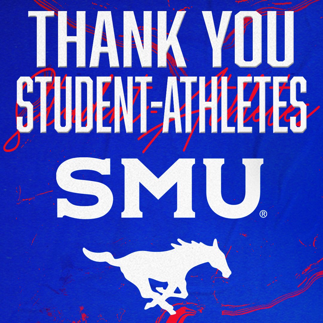 SMUMustangs's tweet photo. Happy #NationalStudentAthleteDay ‼️

Thank you to all student-athletes who represent SMU!

#PonyUp | #PonyUpDallas https://t.co/NZk48gEw4m