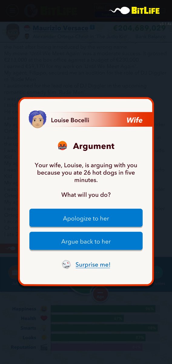 PlanetJanet516's tweet photo. @BitLifeApp || Look, just because you're on a diet doesn't mean that I am! 🌭🌭🌭🌭 https://t.co/myCJd6u2oK