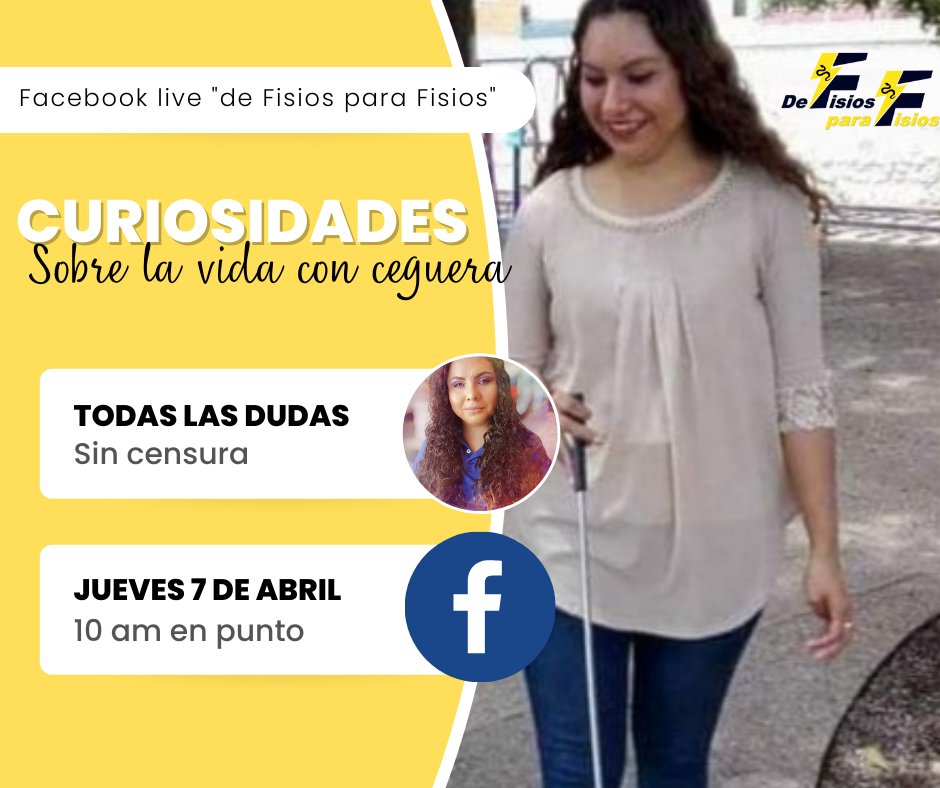 DFisiosPFisios's tweet photo. ⚠️Curiosidades sin censura⚠️
¿Quieres saber sobre la vida con ceguera?
Dina nos responderá todas nuestras dudas sin tapujos.
Fisiosaurios 🦕 hagan sus preguntas y nos vemos jueves en punto de las 10 am
#defisiosparafisios
#fisiosaurios
#sincensura
#ceguera
#preguntasyrespuestas https://t.co/9QOxoE1fuu