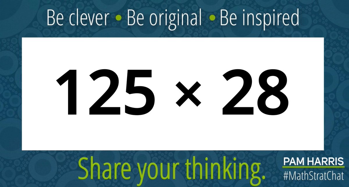 It's time for #MathStratChat! Rules: post your favorite or a clever solution! It's also fun to comment on other's strategies. Tell us about your reasoning. Like/Retweet so others can see! 

#MTBoS #ITeachMath #MathIsFigureOutAble #Elemmathchat #MSmathchat #HSmath