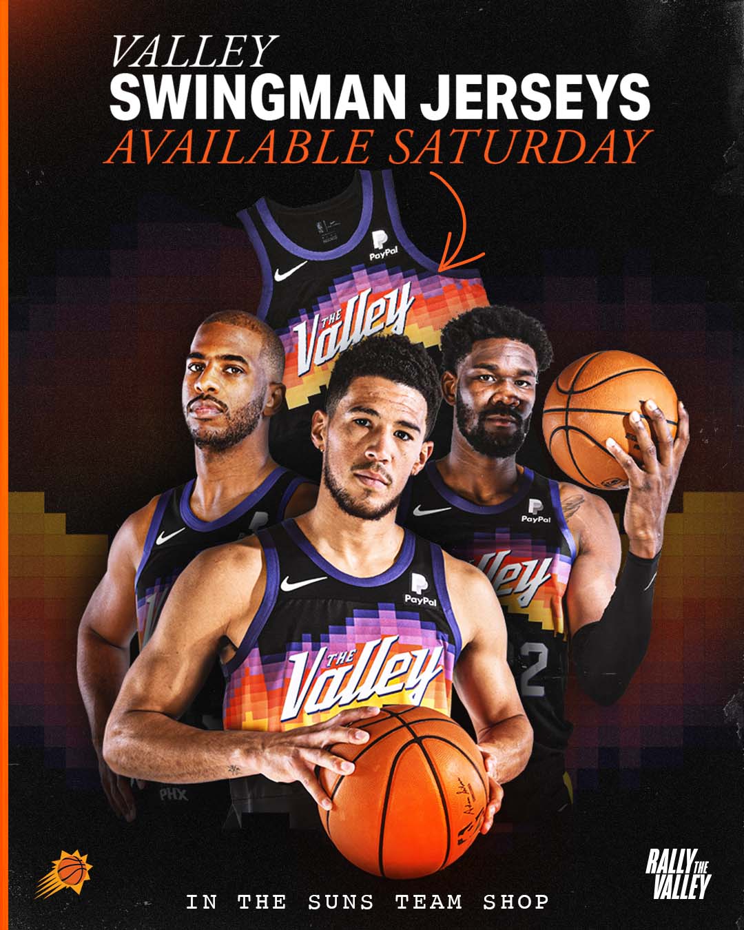 rally the valley phoenix suns jersey