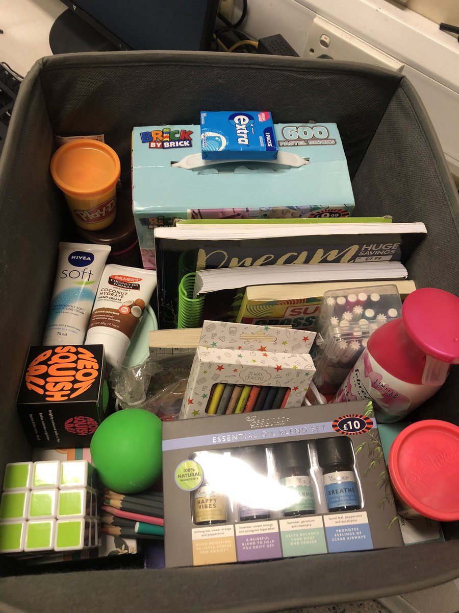 Mindfulness session today on the ward , using resources from our calm box <a href="/Safewards/">Safewards</a>  such as face masks , stress balls, herbal teas and hand cream. Refreshing to have some time to just focus on the here and now in a less stimulus environment <a href="/LeedsandYorkPFT/">Leeds & York Partnership NHS Foundation Trust</a> <a href="/LeedsAHWN/">Leeds Arts Health and Wellbeing Network (LAHWN)</a>