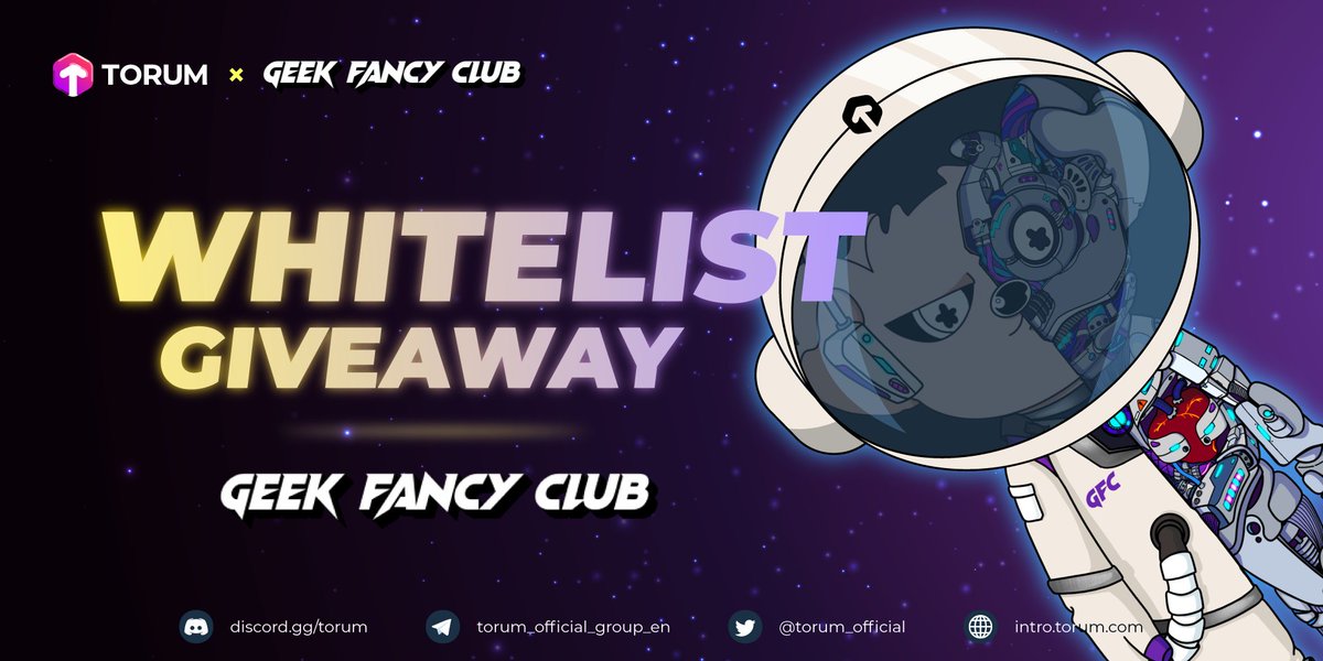 🧸Torum x GeekFancyClub Giveaway🧸

10 x WLs

To join:
1. Follow <a href="/torum_official/">TorumPay (Loading...🚀)</a> &amp; @GEEKFANCYCLUB 
2. Like, RT &amp; Tag 3 friends
3. Join our DC and react to our giveaway bot discord.gg/torum

Winners will be announced in our DC within 48 hours!

#NFT #NFTGiveaway #SocialFi