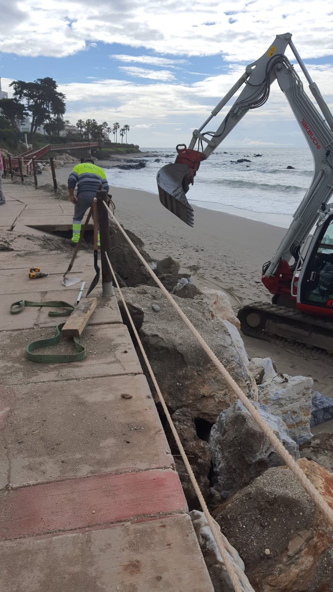 JCMartinTorres's tweet photo. 🚜 Una vez amainado el temporal iniciamos sin descanso los trabajos de reparación de los daños ocasionados, hemos llevado a cabo un gran despliegue de medios y recursos para intentar acondicionar nuestras playas 🏖 de cara a la próxima Semana Santa.

Concejalía de Playas 💪💪🍊🍊 https://t.co/5WMhNRvcBu