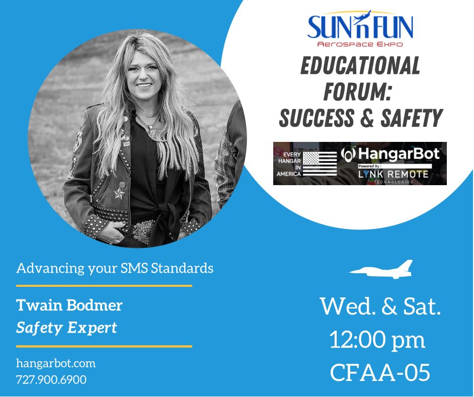 Hopefully if you're at Sun N' Fun, you are at the forum we're hosting on Safety &amp; Success with our safety expert, Twain Bodner. If you didn't make it today, you can still attend on Saturday at 12:00pm. #SUNnFUN #SNF #SNF22