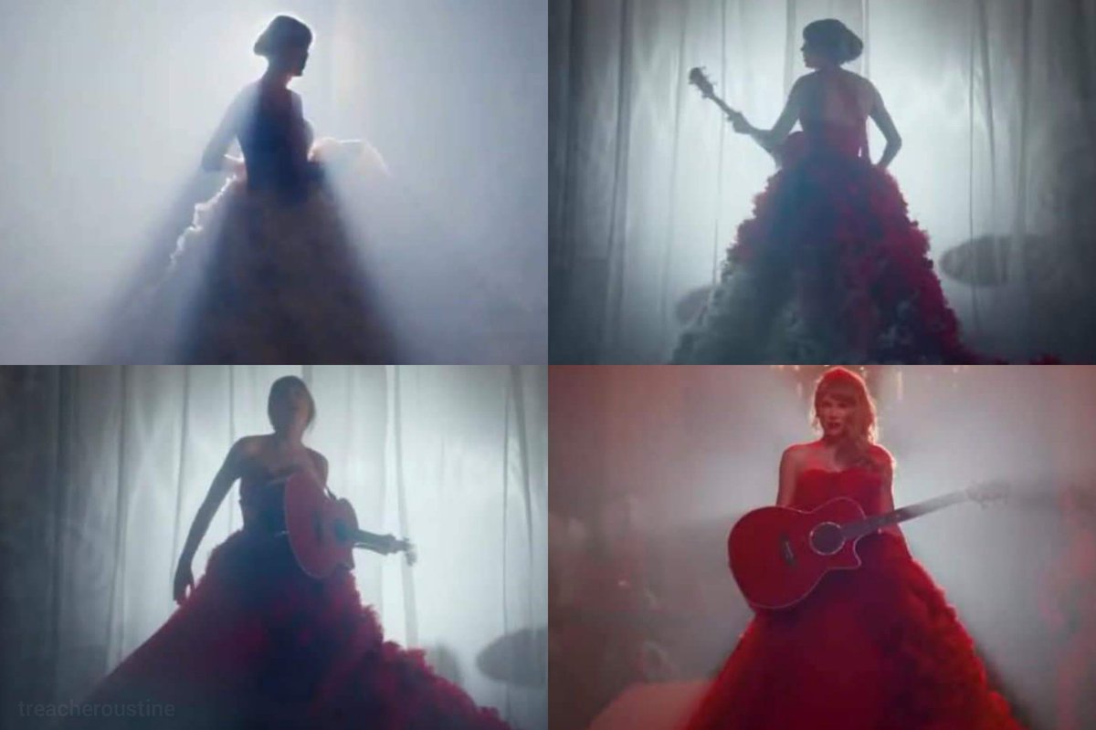 still thinking the transition of the wedding dress to the red dress from ibytam music video taylor swift you always blew our mind!