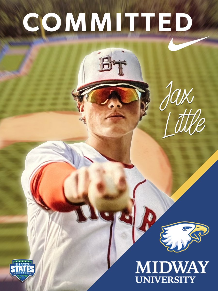 Jax (@_jaxsonlittle) on Twitter photo I’m blessed and excited to announce I have committed to Midway University to continue my academic and athletic career. Thank you to my family, coaches and teammates that helped me get to where I am. Go eagles! <a href="/MidwayUBaseball/">Midway University Eagles Baseball</a> <a href="/MidwayUniv/">Midway University</a> <a href="/CoachBram5/">Luther Bramblett 🧢</a> <a href="/mudcatcoach/">chris copenhaver</a> @Flash_base18u I’m blessed and excited to announce I have committed to Midway University to continue my academic and athletic career. Thank you to my family, coaches and teammates that helped me get to where I am. Go eagles! <a href="/MidwayUBaseball/">Midway University Eagles Baseball</a> <a href="/MidwayUniv/">Midway University</a> <a href="/CoachBram5/">Luther Bramblett 🧢</a> <a href="/mudcatcoach/">chris copenhaver</a> @Flash_base18u