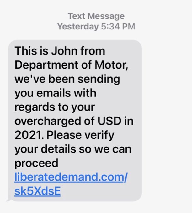 Got this text yesterday. Do people really fall for this stuff?? https://t.co/9s7EhYPam9<a href="/tag/realloyalfans"class="tags"><span>#realloyalfans</span></a>
