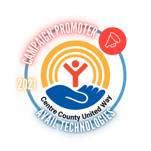 Avail is a proud supporter of the Centre County United Way! A big shout-out to our staff for your continued support, dedication, and compassion!