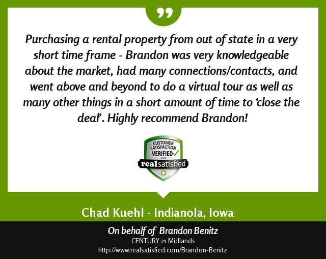 BenitzC21's tweet photo. I’m truly privileged to work with such wonderful clients.  https://t.co/DjKR5dszUp via @realsatisfied https://t.co/YnFna6R4rT