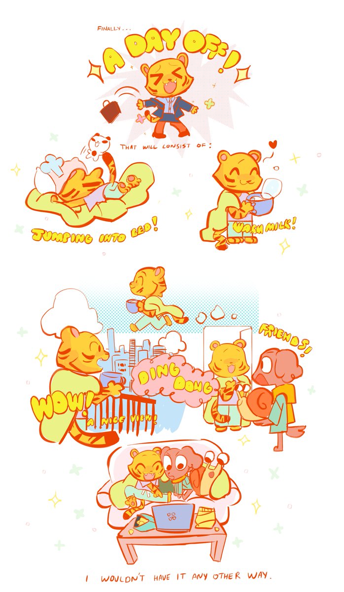 durianicey's tweet photo. a little comic about days off that i made for something this week! https://t.co/CBHpGPcu6c