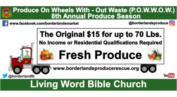 borderlandfb's tweet photo. Sat, 4/9 Living Word Bible Church-3520 E. Brown Rd., Mesa 85213, $15 up to 70 Lbs, Hrs: 7-10:00AM

#share #volunteer #borderlandsmarket #borderlandsproducerescue #rescuedproduce 
 #driveupandtakeaway #produceonwheelswithoutwaste  #sustainability #farm2table https://t.co/s3joAvPkoc