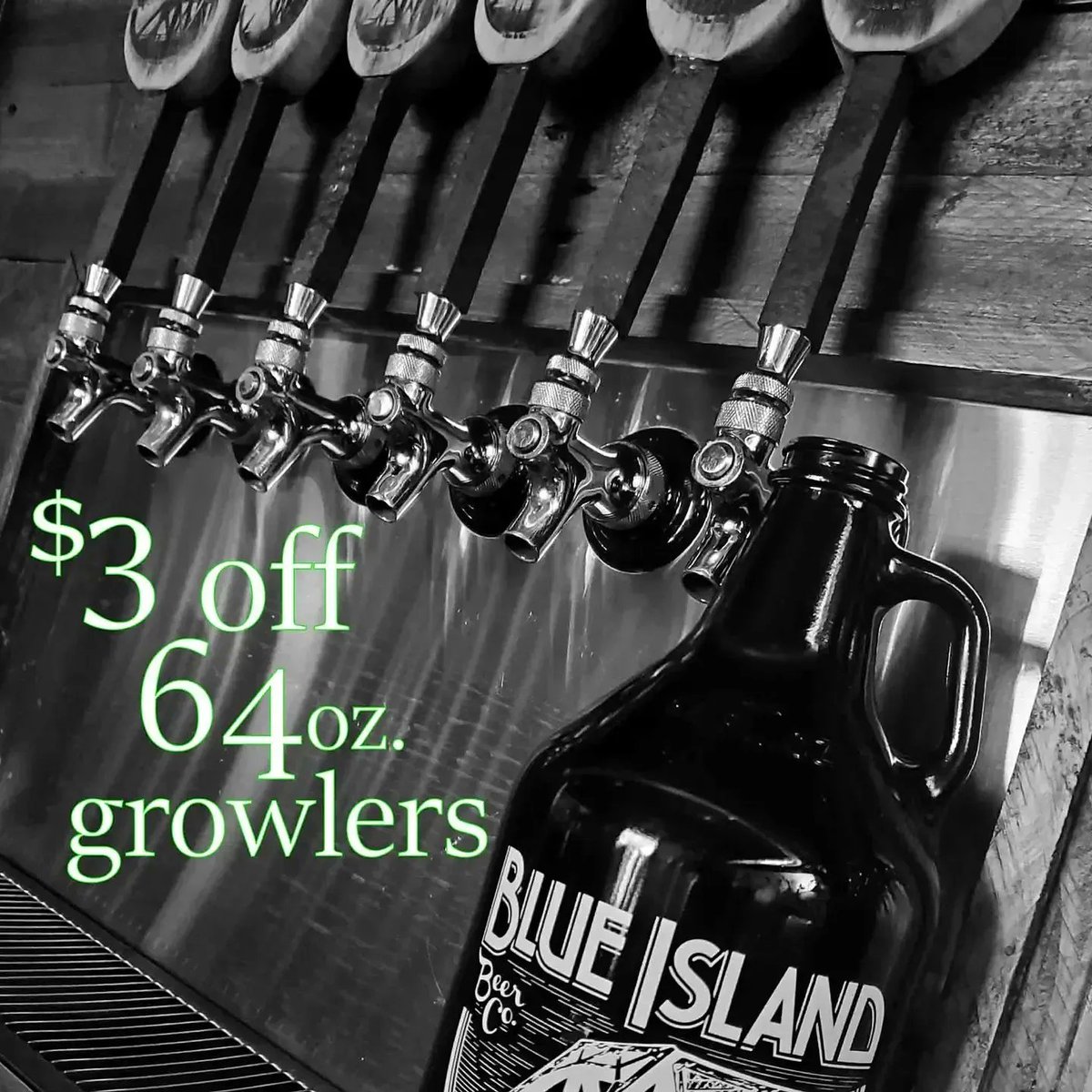 BlueIslandBC's tweet photo. We're doing $3 off growlers today, all day!

Have a brilliant day!

#brewery #growlerspecial #craftbeer #maderighthere #truetothecraft #oldewesternave #drinklocal #supportlocal https://t.co/fb53RTWLN7
