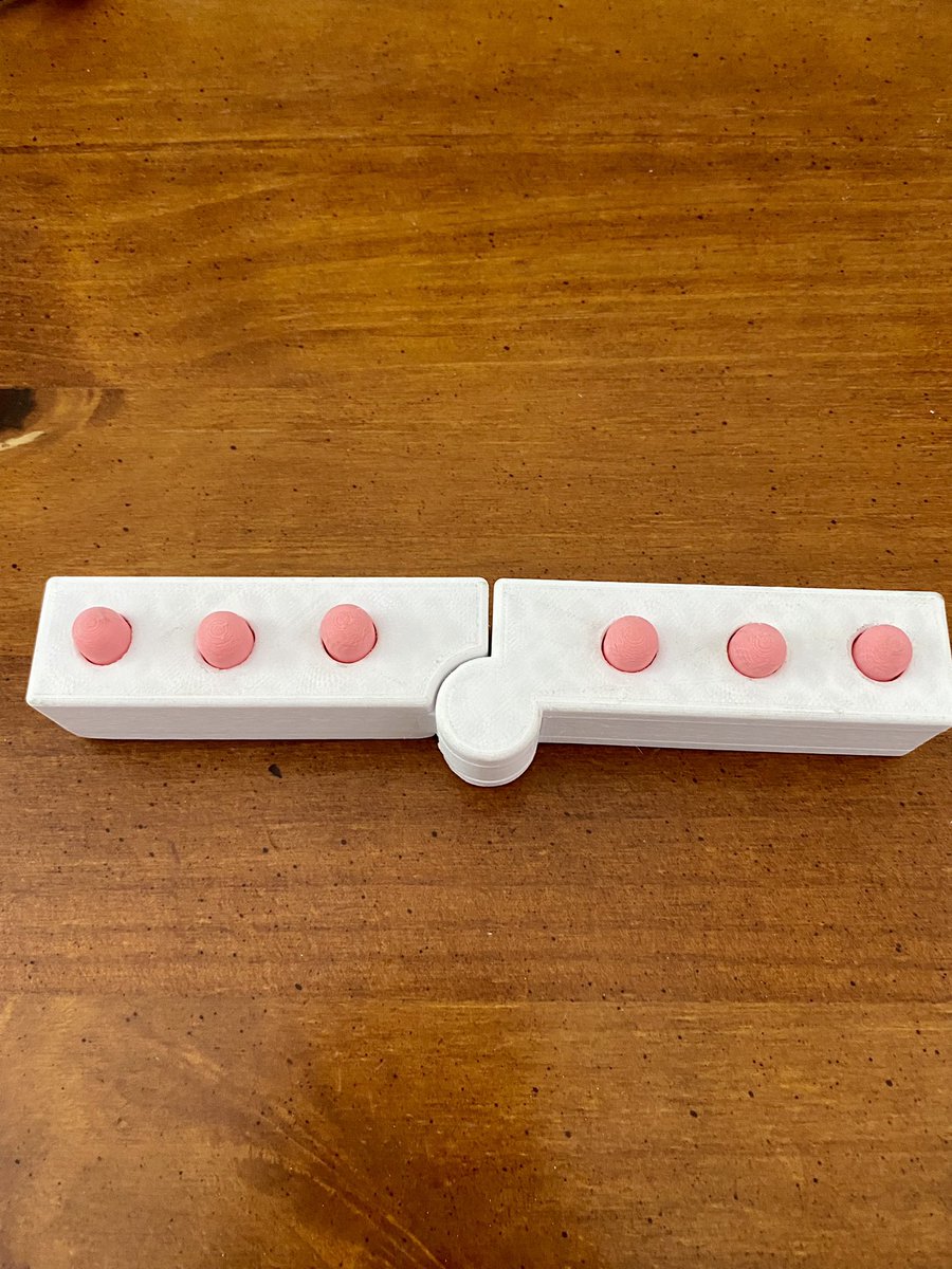 Al_Gomez_M's tweet photo. 🙌🏼my favorite #3Dprint collab to date😃 worked w/Mrs. Danielle Gonzalez &amp; Mr. William Wanier (Ts of Ss w/#VisualImpairments) to create a swing cell. This will help Ss understand the relationship b/w a #Braille cell and the keys on a #braillewriter @NISDVIOM @NISDAcadTech https://t.co/1T5j7Ll8FY