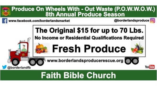 borderlandfb's tweet photo. Sat, 4/9 Faith Bible Church-17230 N. 59th Ave., Glendale 85308, $15 up to 70 Lbs, Hrs: 7-10:00AM

#share #volunteer #borderlandsmarket #borderlandsproducerescue #rescuedproduce 
 #driveupandtakeaway #produceonwheelswithoutwaste  #sustainability #farm2table https://t.co/ikBkUHQbYH