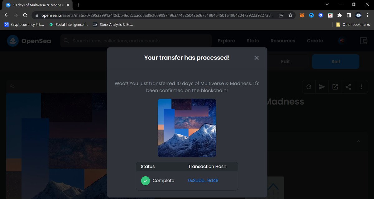 Congratulations 🎉 
1st Winner
  you Have won "Multiverse &amp; Madness" #NFT
____
For More Giveaways 
1. Follow me &amp; <a href="/TheScienceLoop/">Shounak Das</a> 
2. 🔁+❤️+ Tag 3 friends
Drop your wallet address #NFTs
I do Genuine Airdrop
#NFTGiveaway #NFTCommunity  #Airdrops