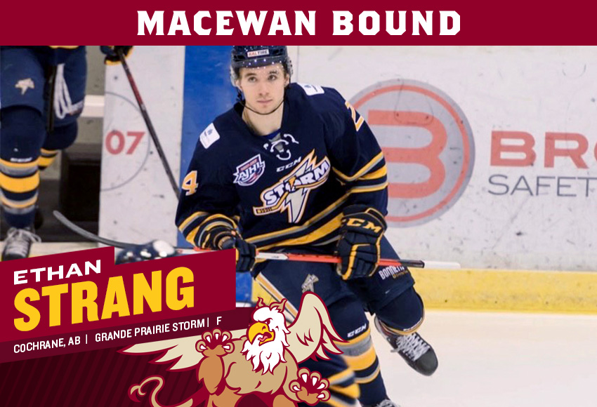 MacEwanGriffins's tweet image. M🏒| RECRUIT
@MacEwanHockey is pleased to announce the addition of @GPStorm forward Ethan Strang, who was among the top goal scorers in @TheAJHL last season. Welcome to @MacEwanU @CanadaWest @USPORTS_Hockey!
#GriffNation
📷 Tammenithia Diesel
STORY➡️macewangriffins.ca/sports/mice/20…