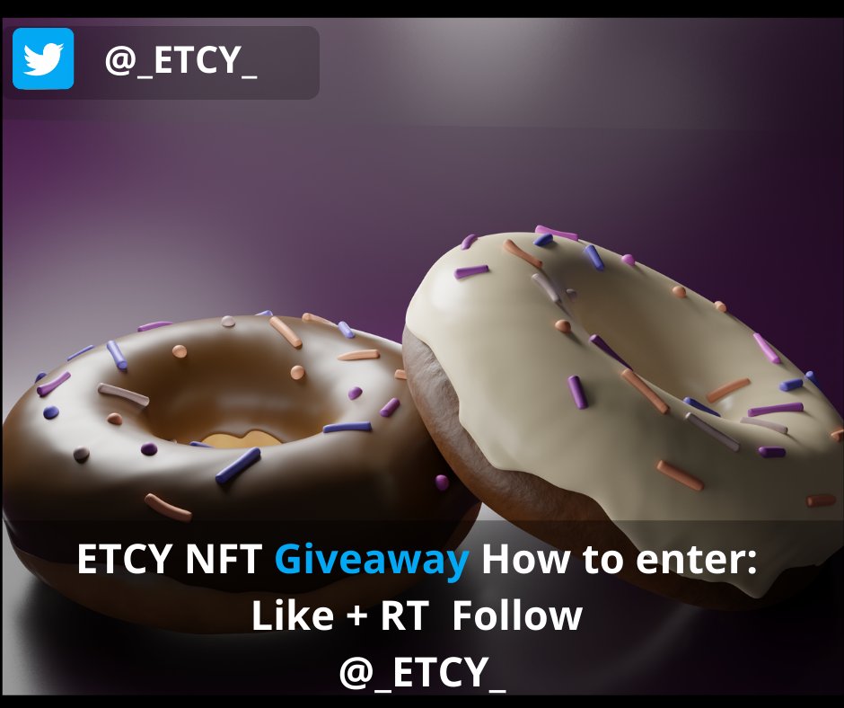 _ETCY_'s tweet photo. Today is the last day to enter the giveaway! You won't want to miss out!
ETCY #NFT Giveaway
To Enter:
1️⃣ Like + RT
2️⃣ Follow
@_ETCY_
See if you get lucky!
#NFT #NFTs #NFTdrop #NFTartwork #ETCY
#digitalart #3D #Giveaways https://t.co/Isl9vg8pDz