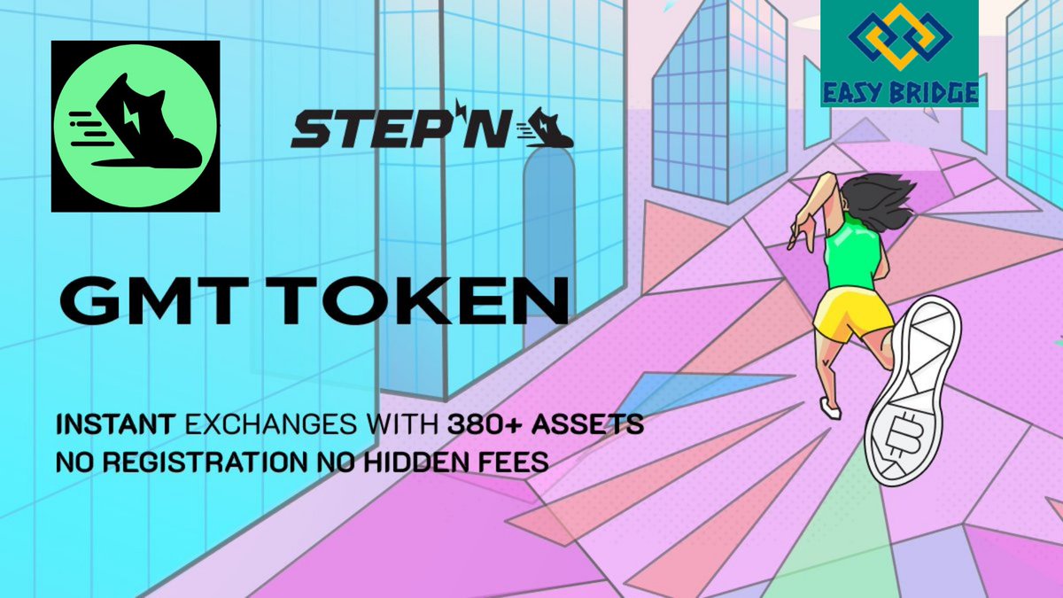 easy_bridge's tweet photo. $GMT is now available for lightning-fast swaps! 

🌱 Green #Metaverse Token (GMT) is a token of 
@Stepnofficial
 – a #Web3 lifestyle app with #SocialFi and #GameFi elements!

🏃🏼‍♂️ #STEPN allows players to earn by walking, jogging, or running ourdoors.

#cryptocurrencies #MoveToEarn https://t.co/gnFX4RUtKP