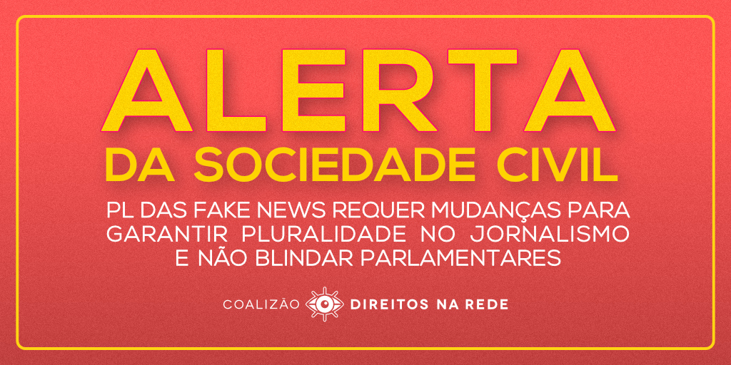 cdr_br's tweet photo. 📢#PL2630 #PLFakeNews | MAIS DE 50 ENTIDADES DA SOCIEDADE CIVIL ALERTAM sobre o salvo-conduto e a imunidade a parlamentares que espalham desinformação e para a definição de modelo de remuneração de conteúdos, que ameaçam o trabalho jornalístico. 

📌Leia: https://t.co/8zoTuXajUE https://t.co/6F5GThsus4