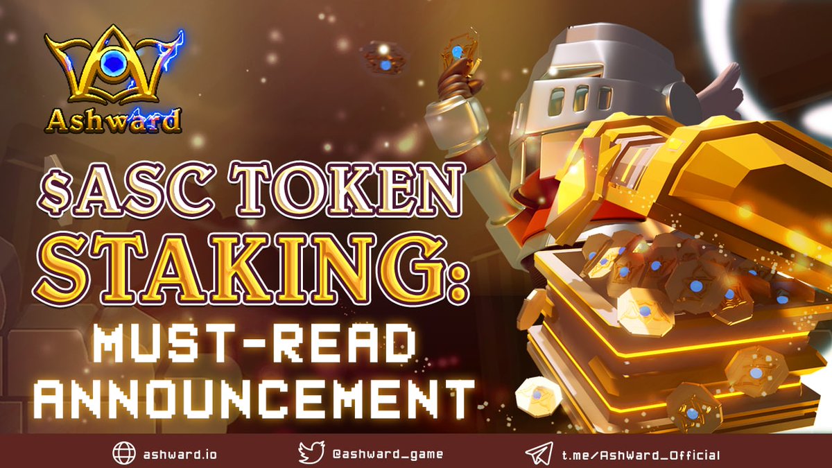 legendguildgame's tweet photo. Hey there Ashwardians,
We are super excited to announce that the staking mechanism is soon to be launched ๐ฅ
Read more at: https://t.co/SVSD29myUS
#Ashward #ASC #BSC #P2E #stake https://t.co/WaMbMhwo2u
