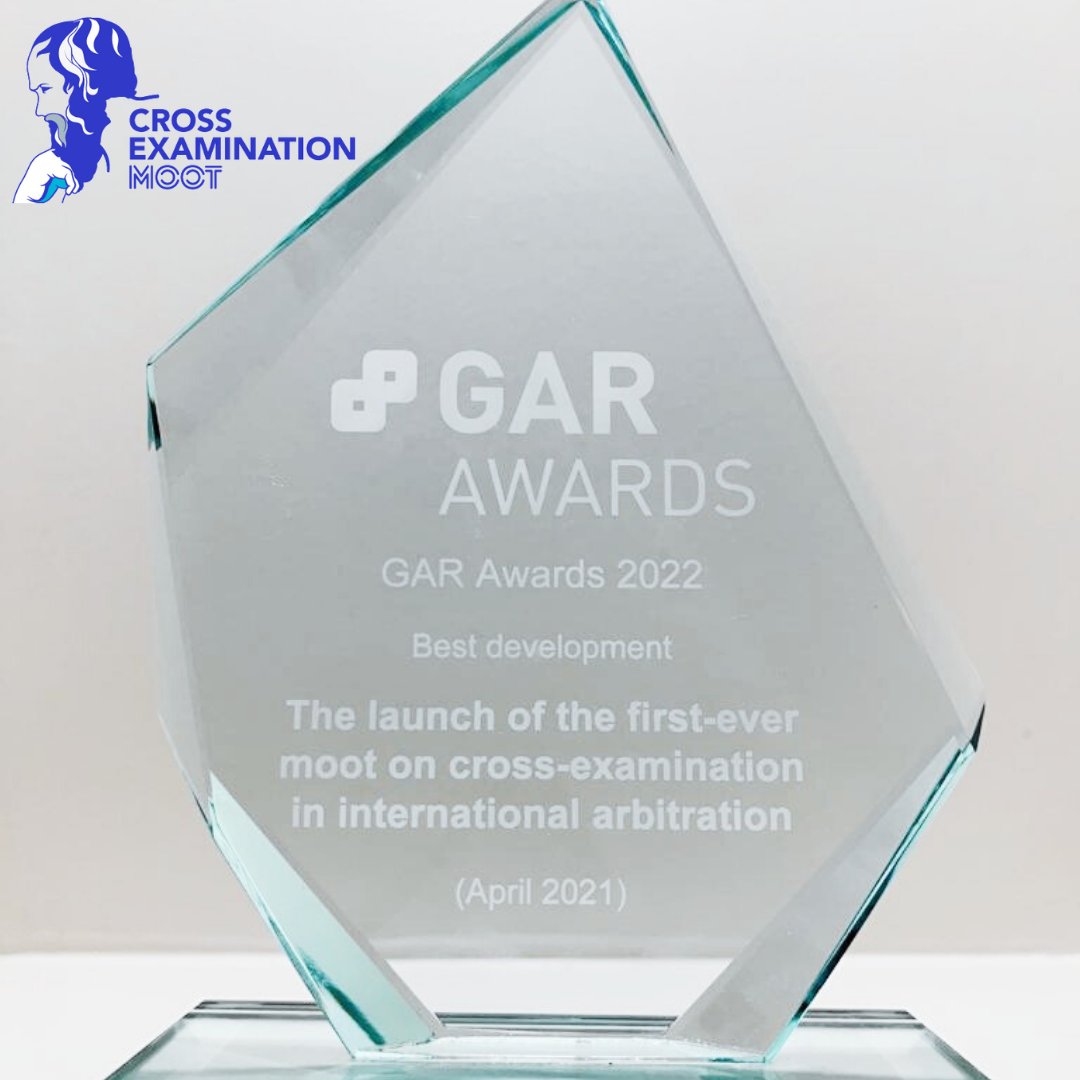 We are happy to announce that the #arbitration community voted the <a href="/crossmoot/">Cross-Examination Moot</a> as Best Development of 2021.
 
Thanks to <a href="/GARalerts/">Global Arbitration Review</a> and to everyone that made it possible. Our congratulations to all the other initiatives that were nominated. #cross-examination #moot   #GARAwards2022