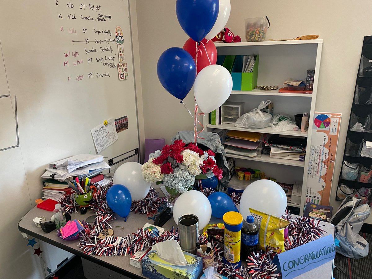 I came to school with full of love today. My colleagues surprised and celebrated me becoming U.S citizen. Love my #Westfam and the Math department. @Mrs_Jakupovic  you are the best.