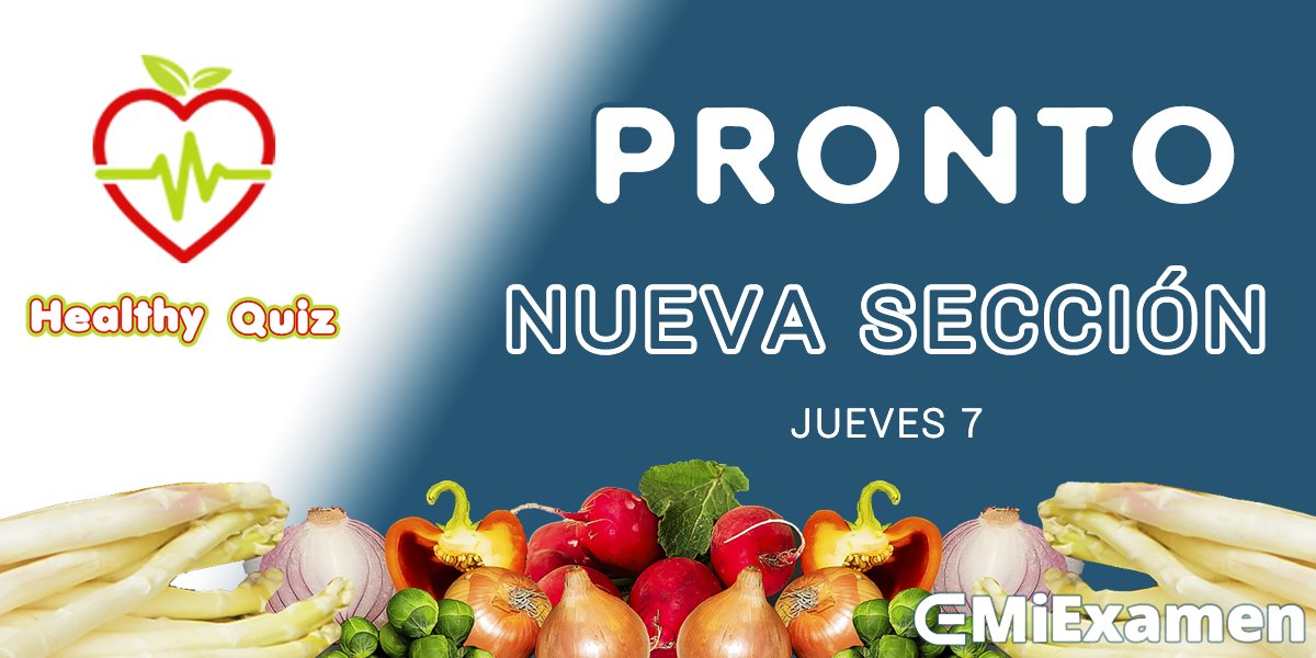 MiExamen's tweet photo. La nueva sección de MiExamen llega a nuestras redes sociales🥳, Healthy Quiz se creó con el propósito de contribuir a una vida más sana🍎 en las personas, entregando información y beneficios de #AlimmentosNaturales.
Visítanos en https://t.co/xvQiWgMTHs

#QuizTime #Chile #salud https://t.co/3vYnkydIdZ