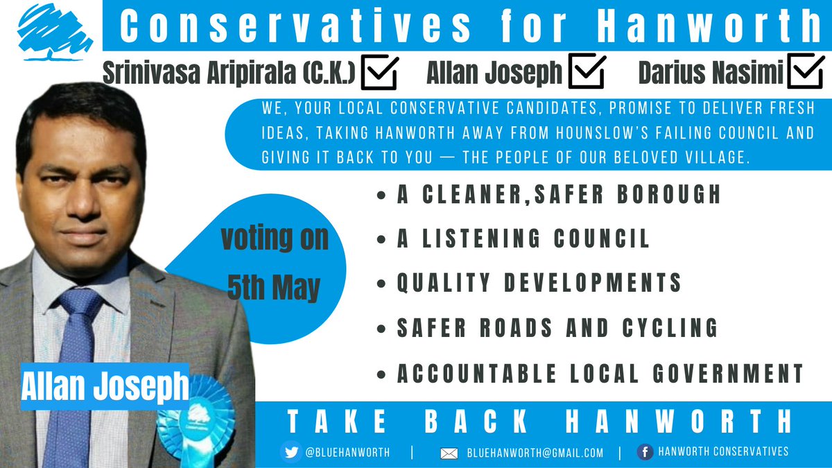 Bluehanworth's tweet photo. Let's take back Hanworth !! VOTE for CONSERVATIVE on thursday the 05th of May !! https://t.co/SQOQVuEBv9