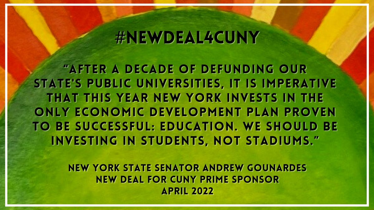 PSC_CUNY's tweet photo. .@CUNYRising Alliance including PSC @NYPIRG & @USSCUNY delivered 6000 letters to @GovKathyHochul today. This is the year to invest $500M for #CUNY in the final budget! @AndreaSCousins @CarlHeastie
Statement from #NewDeal4CUNY prime sponsor @Sen_Gounardes👇 #StudentsNotStadiums https://t.co/fOWmgjjYWv