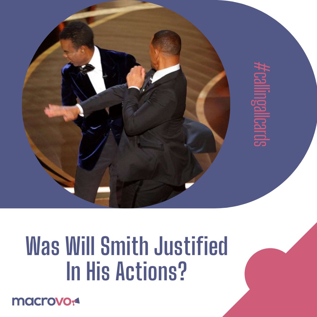 macrovo's tweet photo. Was #WillSmith justified in his actions towards #ChrisRock at the 2022 #AcademyAwards? ✋ 
Time to share your thoughts! https://t.co/RknM2CESoB

#macrovo #slap #oscarsslap #willsmithslap #oscars #oscars2022  #news #poll #trendingtopics #shareyouropinion #shareyourthoughts https://t.co/VFZ8uNC1Mt
