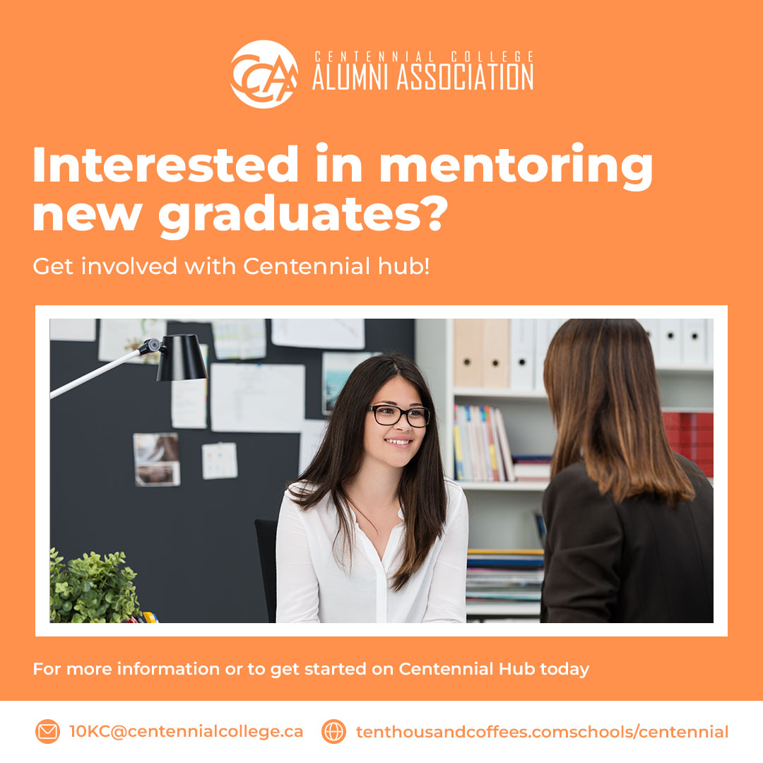 Calling all Alumni! We started a new initiative called Centennial hub to connect current students and new graduates with alumni who are established in their careers. 

If you are interested in mentoring or have any questions email us, or visit our website!