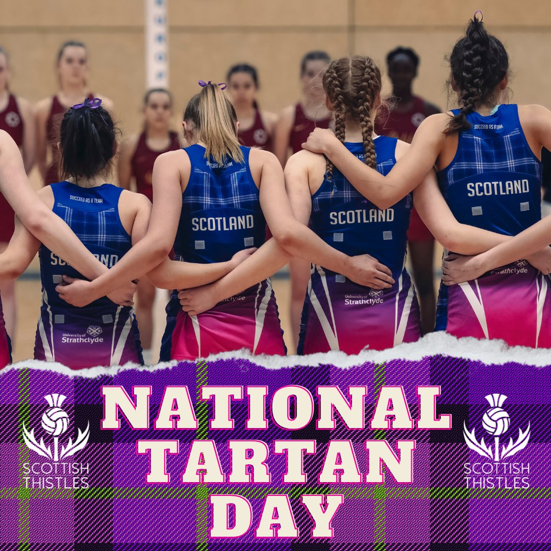ScotThistles's tweet image. Happy National Tartan Day from your favourite tartan clad netball team💜 We are always so proud to show off our culture whenever we take to court in our tartan dresses! 
#ItStartsHere #ThePowerOfScotland #ThistleArmy #B2022 #TeamScotland