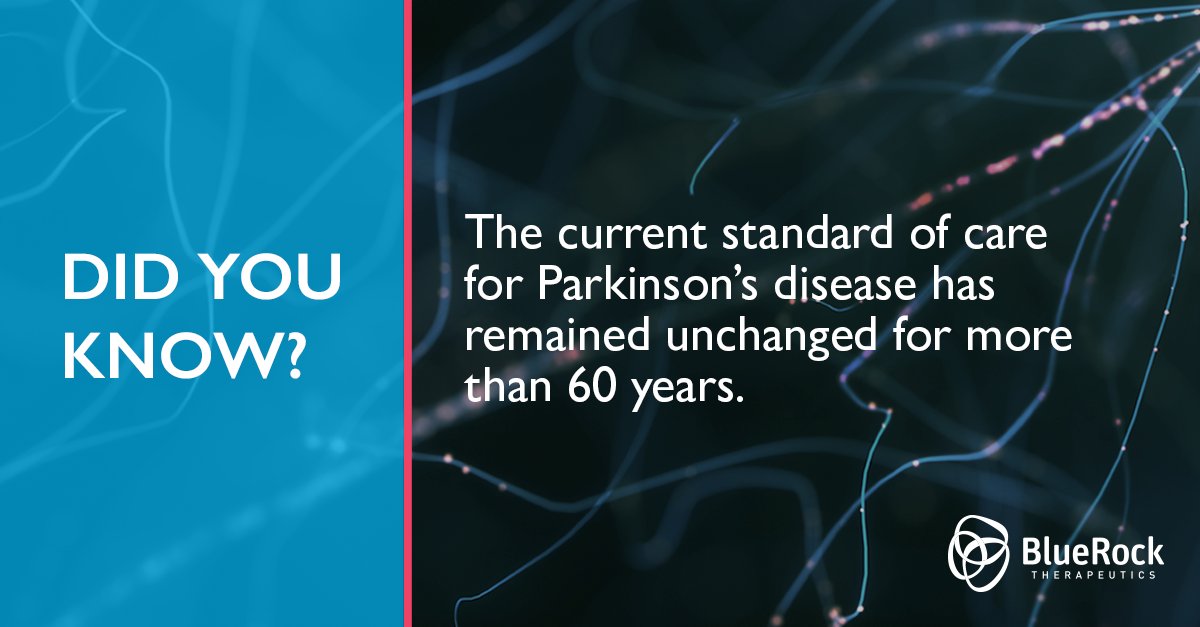 BlueRock Therapeutics (@bluerocktx) on Twitter photo Did You Know? The current standard of care for Parkinson’s disease has remained unchanged for more than 60 years. Learn more about BlueRock’s lead focus on Parkinson’s disease: bluerocktx.com/programs/ Did You Know? The current standard of care for Parkinson’s disease has remained unchanged for more than 60 years. Learn more about BlueRock’s lead focus on Parkinson’s disease: bluerocktx.com/programs/