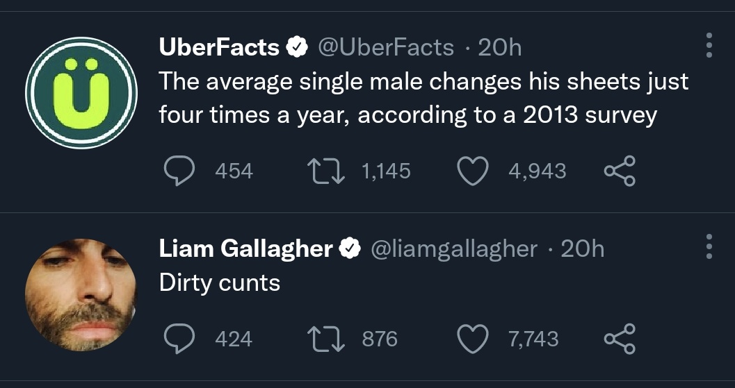 swedish88's tweet photo. Top timing as ever @liamgallagher https://t.co/hlHR37zKM9