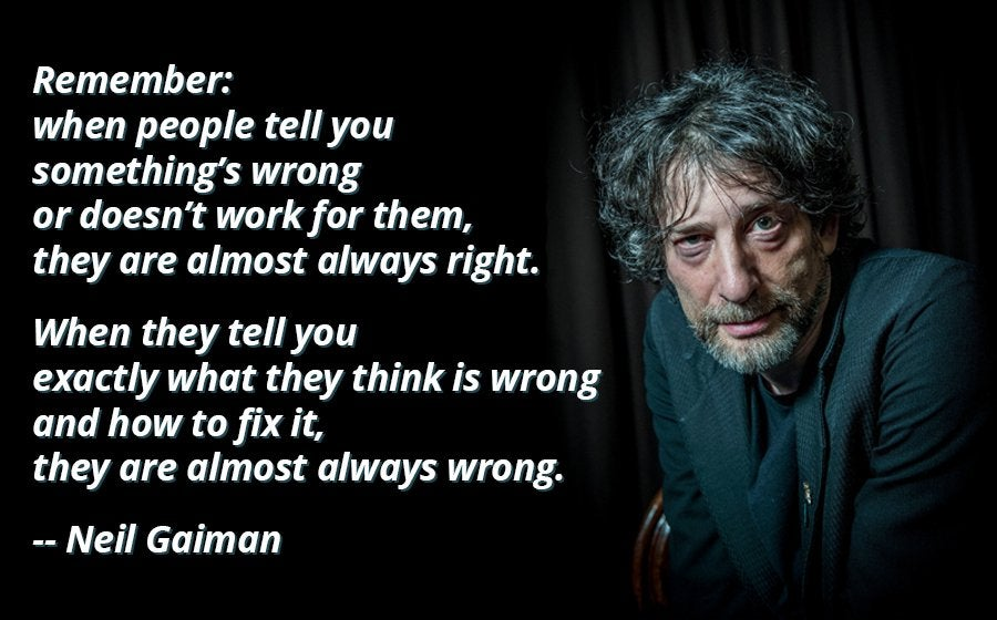 gabrielweymouth's tweet photo. A writing tip from @neilhimself is my go-to approach to scientific revision. There are two parts, and both are important: https://t.co/SsoKu3Db5o