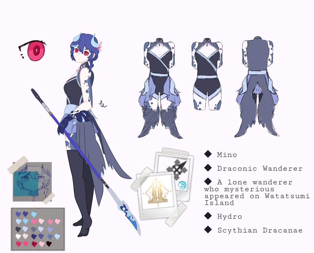 sleepless_ace's tweet photo. I have completed my little project to rework Kokomi's beta design, Mimi, from Genshin Impact into my own oc ! https://t.co/ttkGP9gnaC