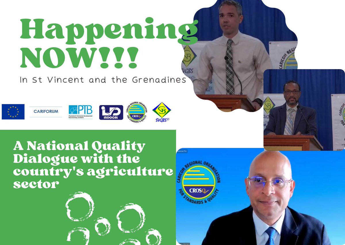 crosqcaricom's tweet image. We&apos;re in St Vincent and the Grenadines today having a national quality dialogue with the country&apos;s agriculture sector.
#11thEDF #TBTprogramme #quality #agriculture #CROSQatwork #qualityatwork #StVincent