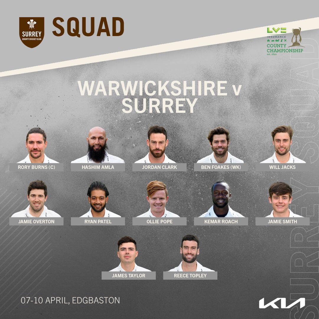 Surrey Cricket on Twitter "SQUAD for the first match of CountyChamp