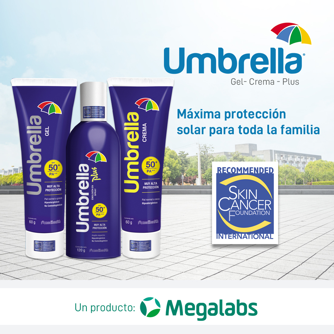 Protege tu piel del sol ☀️diariamente con nuestra línea de protectores solares #UmbrellaProtectores 

Disponible en las principales Cadena de Farmacias del País y Farmacias Independientes.

#UmbrellaPlus #UmbrellaGel #UmbrellaCrema  #Medihealth  #Megalabs