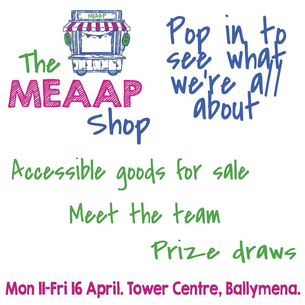 meaapni's tweet photo. We are hitting the road!
MEAAP will be taking up residence in the #MEABC pop up shops in #ballymena #larne and #carrickfergus, starting in the Tower Centre in Ballymena on Monday 11th - Friday 16th April. https://t.co/yXi1LYlYG8
