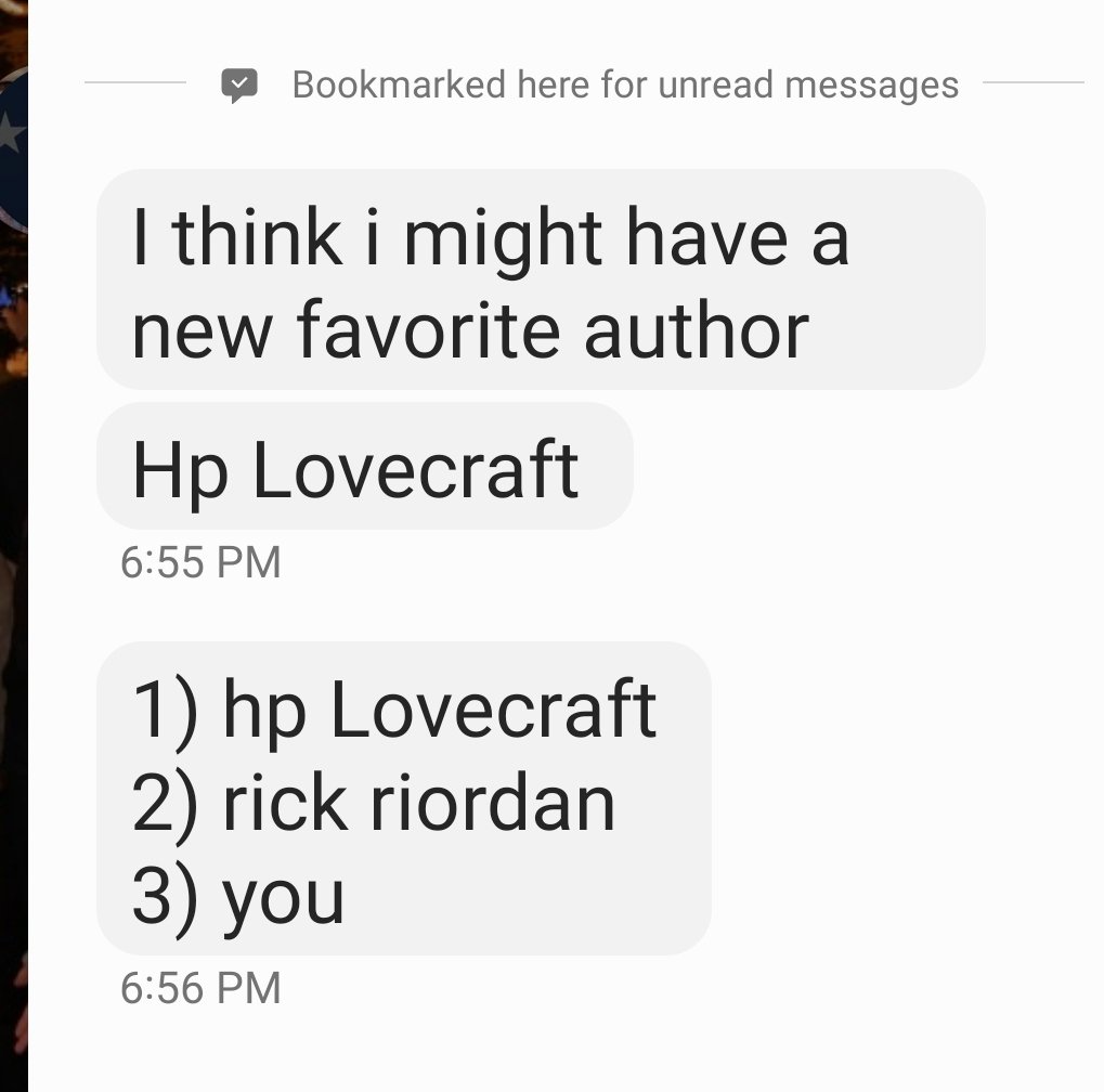AJBellWrites's tweet photo. Okay, okay,  HP Lovecraft and Uncle Rick  Read Riordan are some of my faves too. But in the eyes of my 16yo book dragon I beat Cassandra Claire for 3rd place, so take that 😅 https://t.co/jxUYGFsA82