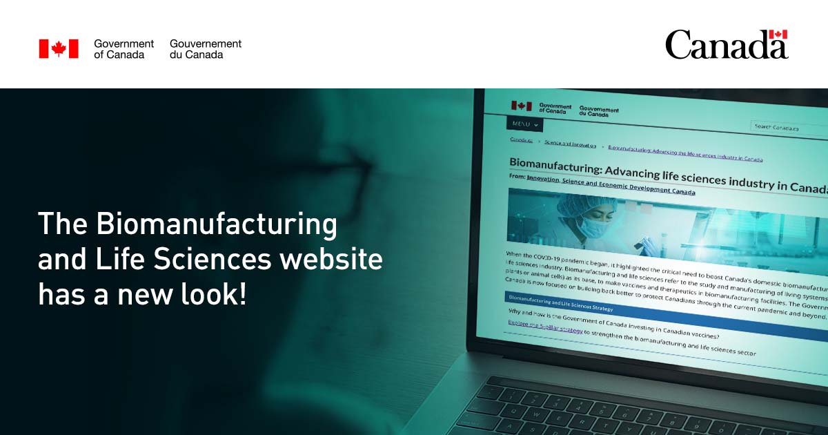 Our #Biomanufacturing and #LifeSciences website has a new look! 

Discover all things #CdnBiomanufacturing: bit.ly/3Dl1c9k