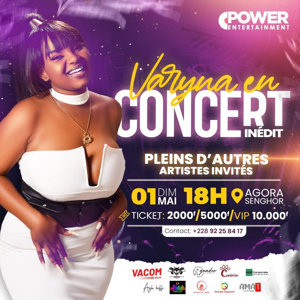 YellowMagMedia's tweet photo. Retrouvez sur scène l'artiste Varyna le 1er mai 2022 à Agora Senghor à partir de 18 heures. Pleins d'autres artistes seront de la partie.

Tickets: 2000f / 5000f 
VIP: 10.000f

#Events360 
#Concert
#Varyna
#TgTwittos https://t.co/KALqDJPyyV